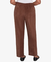 Alfred Dunner Women's Classic Corduroy Elastic Waist Short Length Pants