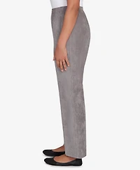 Alfred Dunner Women's Classic Corduroy Elastic Waist Medium Length Pants