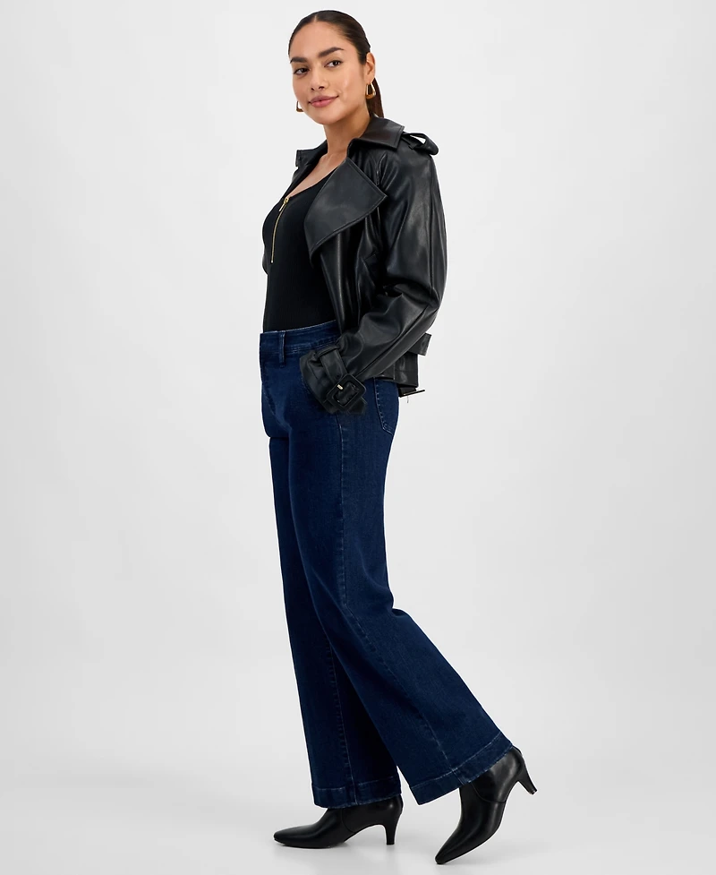 I.n.c. International Concepts Petite Flat-Front Denim Pants, Created for Macy's