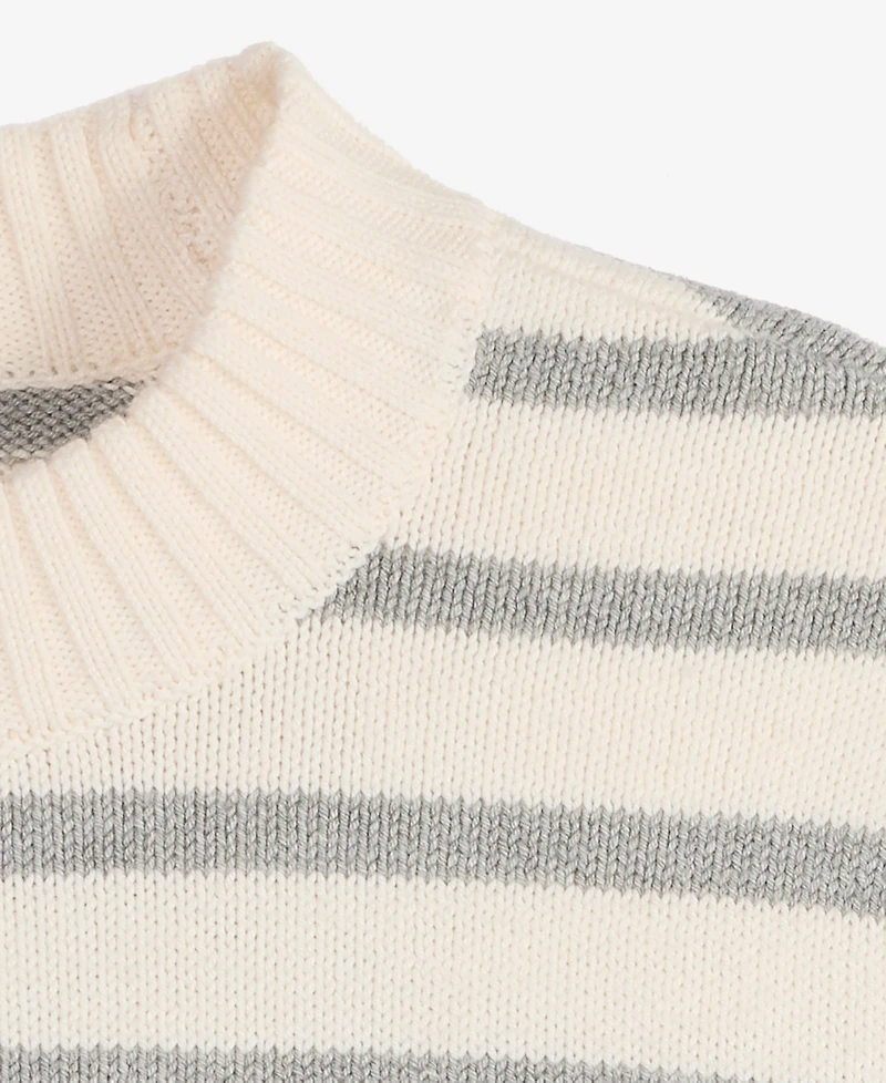 On 34th Women's Striped High-Neck Sweater, Macy's Exclusive