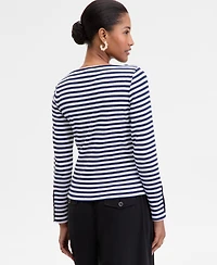 On 34th Women's Button-Cuff Boatneck Top, Macy's Exclusive