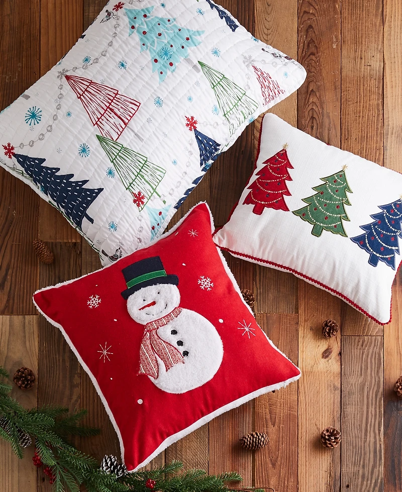 Levtex White Pine Applique Decorative Pillow, 18" x 18"