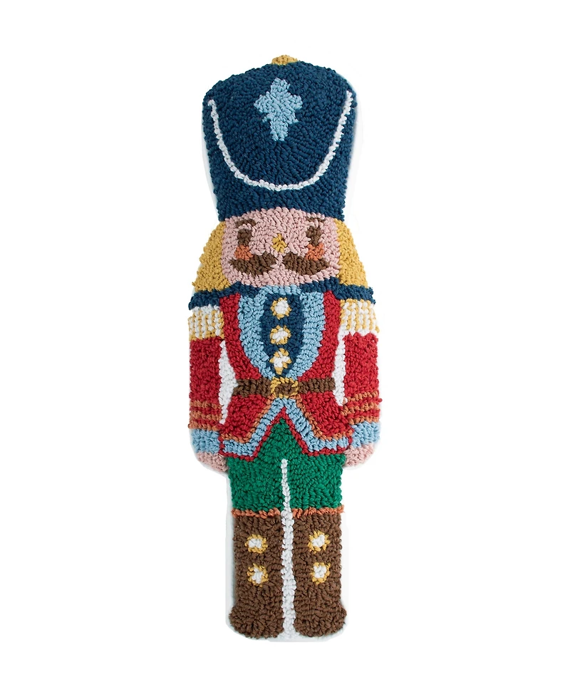 Levtex Festive Nutcrackers Embroidered Decorative Pillow, 6" x 18"