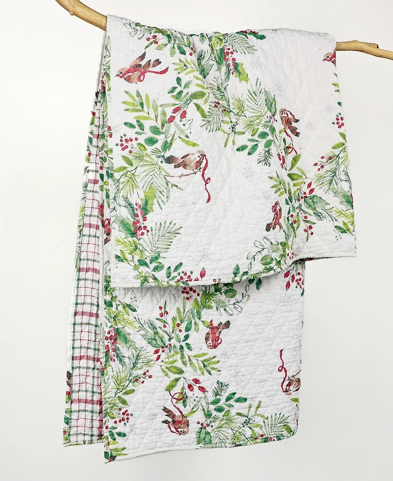 Levtex Tinsel Tidings Reversible Quilted Throw, 50" x 60"