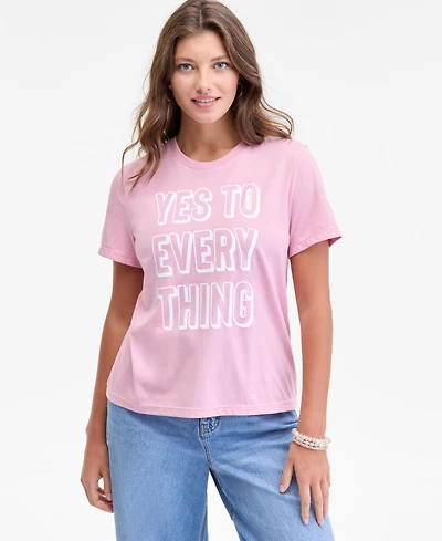 On 34th Women's Yes Graphic T-Shirt, Macy's Exclusive