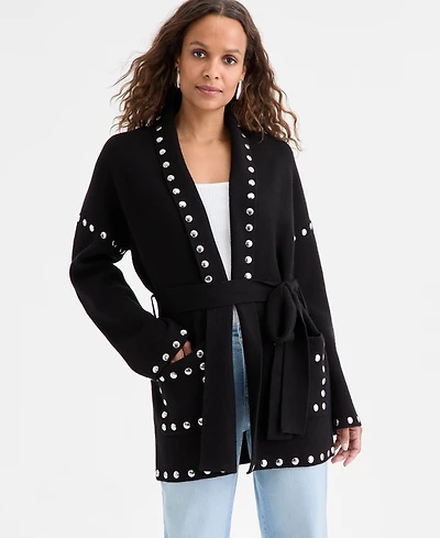 I.n.c. International Concepts Petite Studded Cardigan, Macy's Exclusive