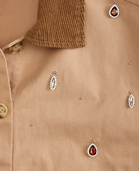 On 34th Women's Embellished Corduroy Collar Cropped Jacket, Macy's Exclusive