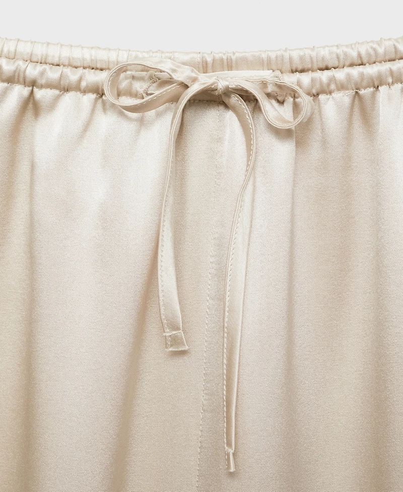 Mango Women's Silk Pajama Pants