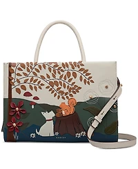 Radley London Woodland Wander Small Leather Zip Top Grab Bag