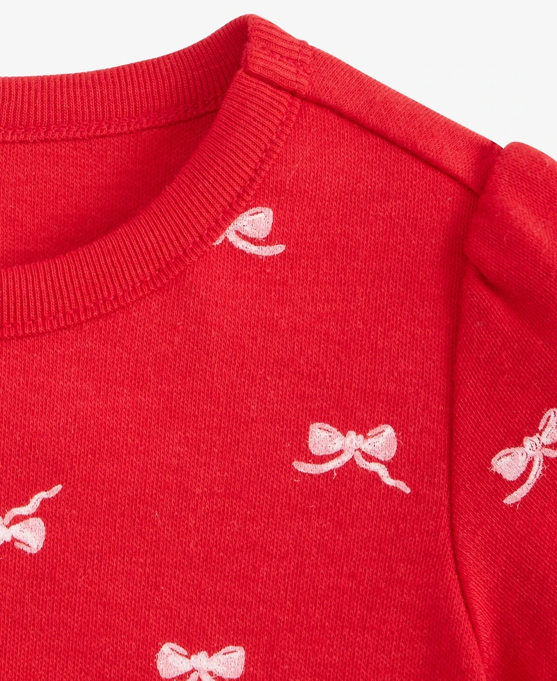 First Impressions Baby Girls Short-Sleeve Jersey Bows-Print T-Shirt, Macy's Exclusive