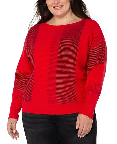 Liverpool Los Angeles Plus Boat Neck Dolman Sleeve Sweater