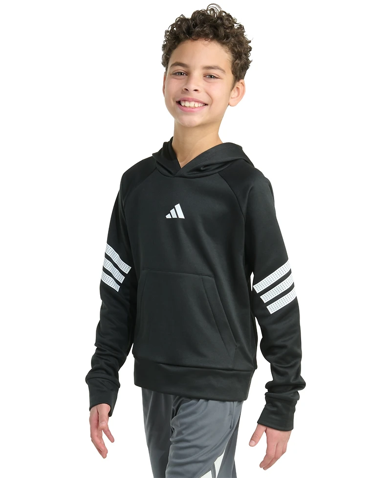 adidas Big Boys Long Sleeve Pull-On Hoodie Sweatshirt