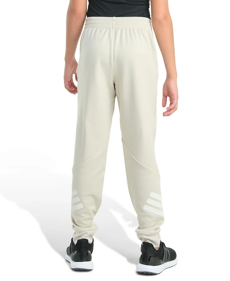 adidas Big Boys Elastic Waistband 3-Stripe Jogger Pants