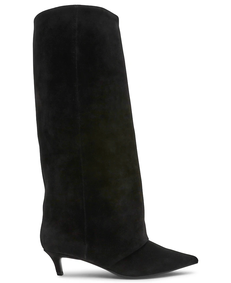 Steve Madden Women's Luca Slouchy Kitten-Heel Dress Boots