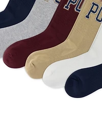 Polo Ralph Lauren Men's 6-Pack Varsity Logo Crew Socks