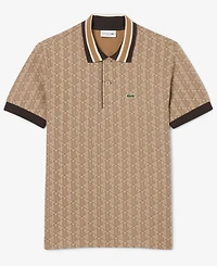 Lacoste Men's Classic Fit Monogram Jacquard Polo Shirt