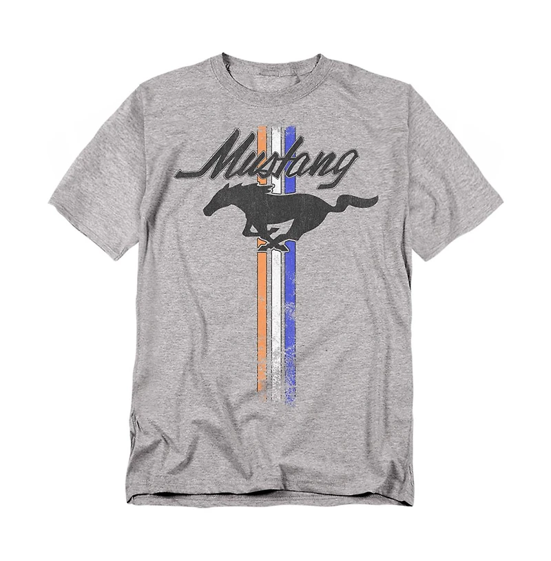 Logovision Men's Ford Mustang Stripes T-Shirt