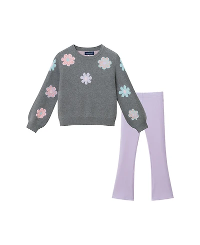 Andy & Evan Toddler Girls Toddler/Child Floral Sweater w/Legging Set