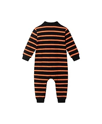 Andy & Evan Baby Boys Halloween Striped Rugby w/Ghost Patch