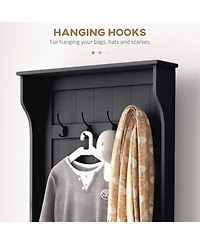 Homcom Hall Tree with Coat Rack, Storage, and Sitting Bench,