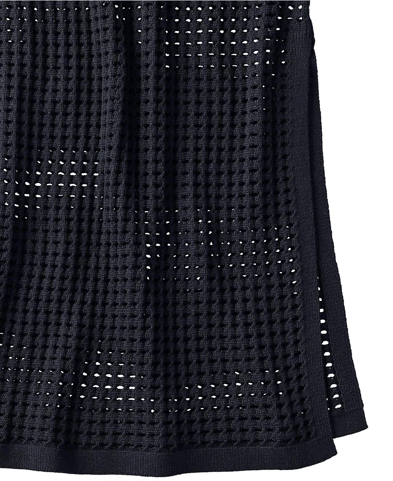 Lands' End Women's Cotton Open Knit Maxi Swim Cover-up Skirt