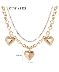 Jessica Simpson Triple Heart Statement Necklace