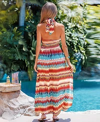 Cupshe Women's Color Me Happy Chevron Maxi Beach Dress