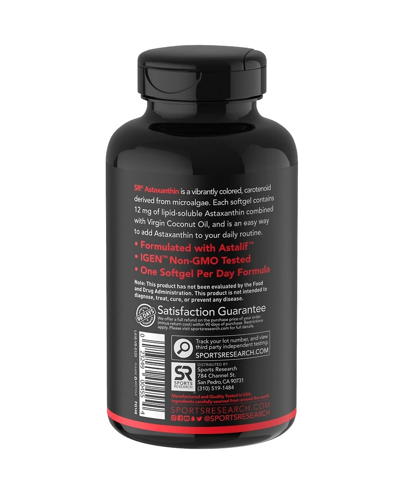 Sports Research Astaxanthin 12 mg
