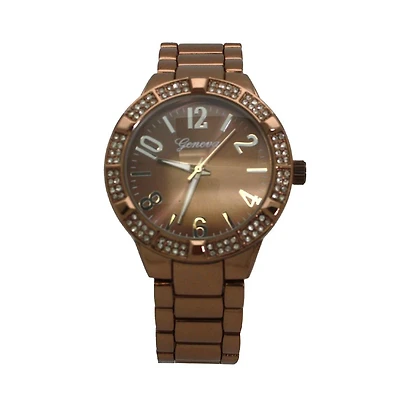 Copper Elegant Rhinestiones Women Watch