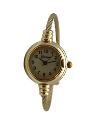 Olivia Pratt Gold Thin Swirl Delicate Bangle Women Watch