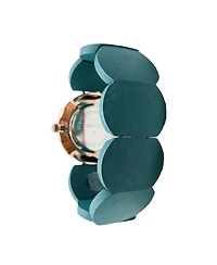 Olivia Pratt Turquoise Stretch Wooden Watch