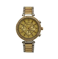 Two Tone Rhinestone Elegante Two Tone Watch