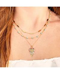The Lovery Multicolored Kaleidoscope Enamel Elephant Charm 14K Gold