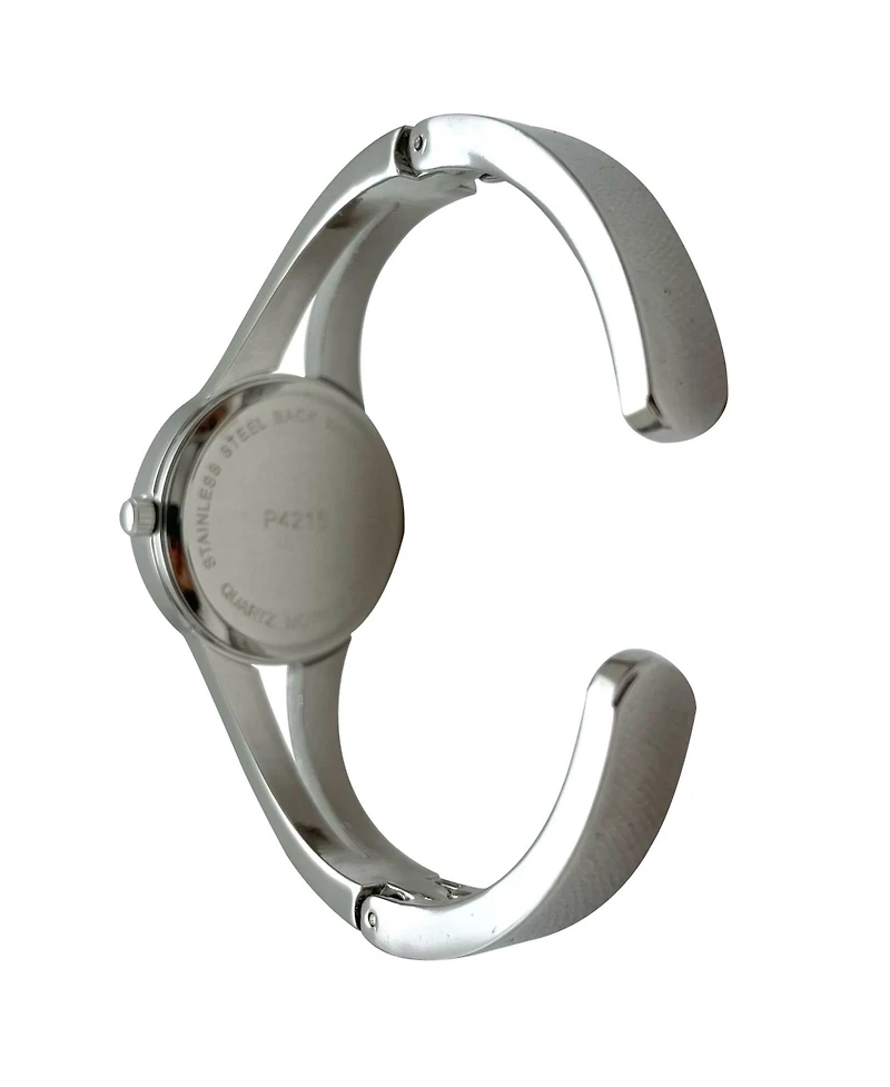 Olivia Pratt Minimalist Style Every Day Cuff Women Watch, Silver