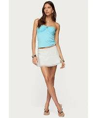 Edikted Women's Deirdre Mesh Lace Up Corset