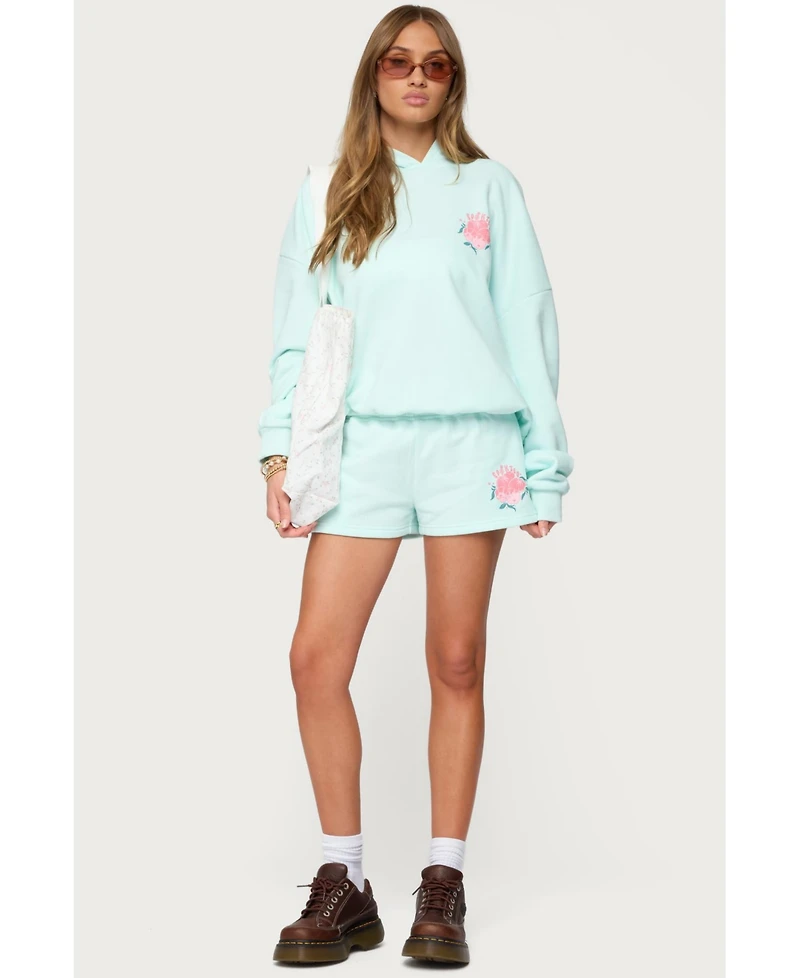 Edikted Women's Beach Bloom Sweat Shorts
