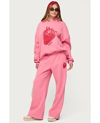 Edikted Women's Strawberry Babe Sweatpants