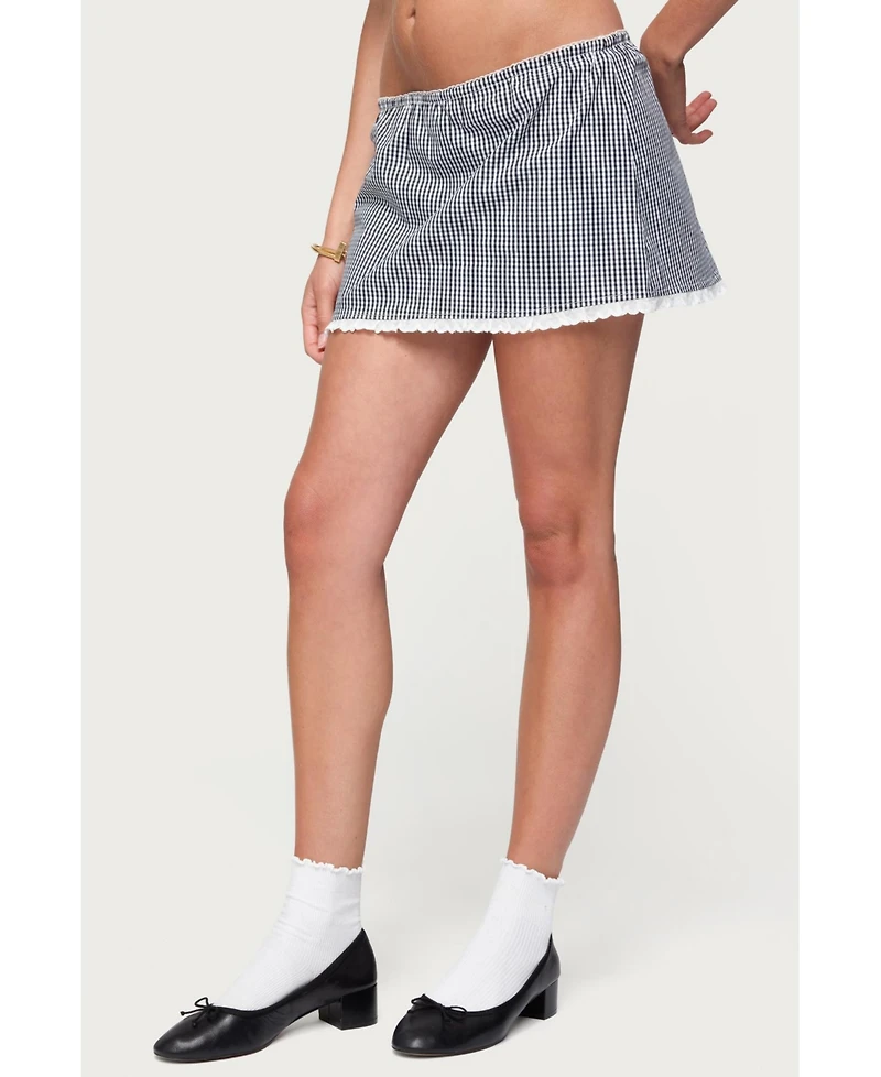 Edikted Women's Paige Gingham Mini Skort