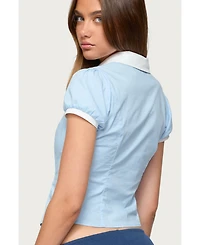 Edikted Women's Saide Contrast Tailored Button Up Shirt