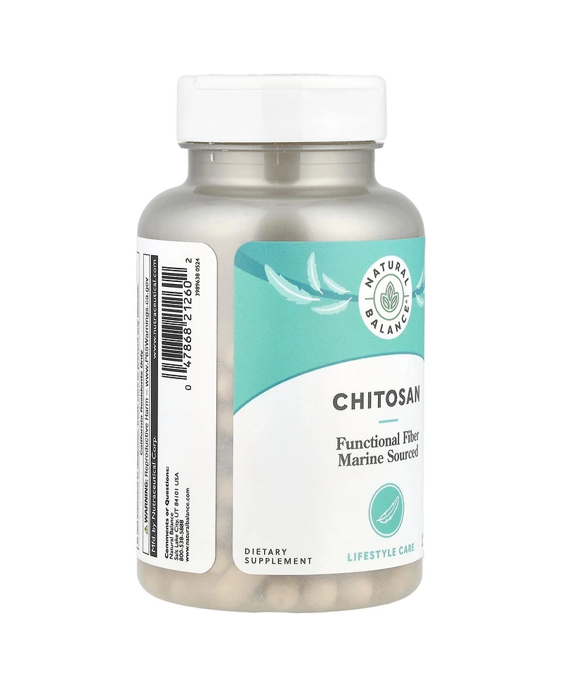 Natural Balance Chitosan 1000mg Fiber Supplement | Healthy Weight Management Formula with