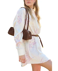 Lily and Lionel London Women's Kristy Button Down Large Floral Shirtdress