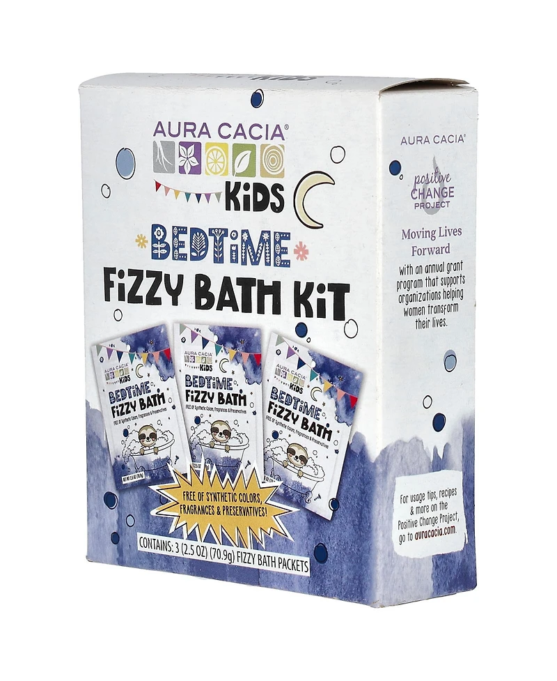Aura Cacia Kids Fizzy Bath Kit Bedtime 3 Packets