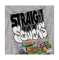 Logovision Men's Tmnt Mutant Mayhem Straight From The Sewers T-Shirt