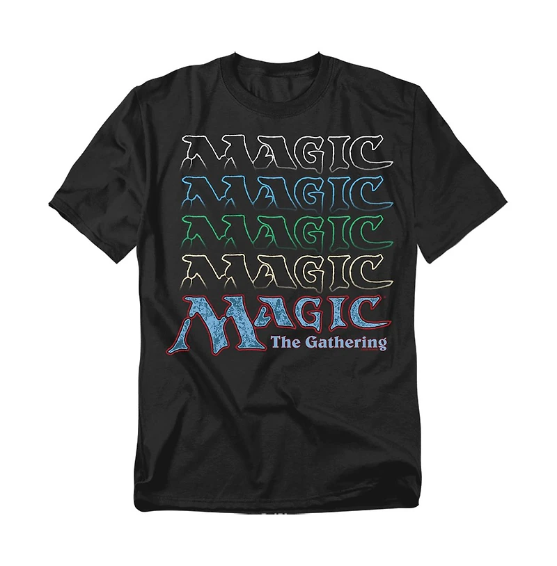 Logovision Men's Magic The Gathering Retro Logo Repeat T-Shirt