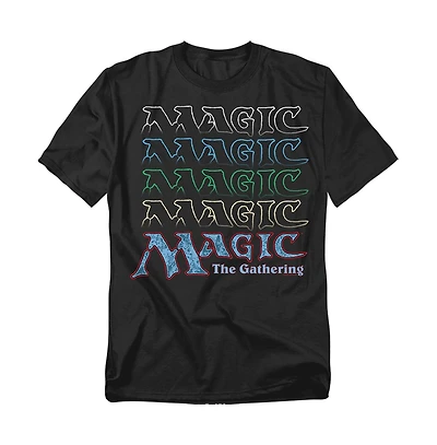 Logovision Men's Magic The Gathering Retro Logo Repeat T-Shirt