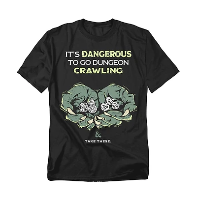 Logovision Men's Dungeons Dragons It's Dangerous T-Shirt