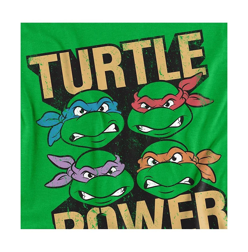 Logovision Men's Teenage Mutant Ninja Turtles Power Headshots T-Shirt