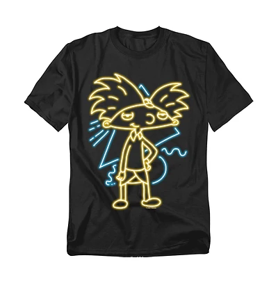 Logovision Men's Hey Arnold Neon T-Shirt