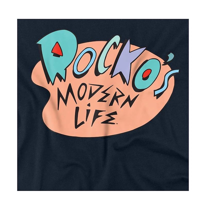 Logovision Men's Rocko's Modern Life Retro Logo T-Shirt