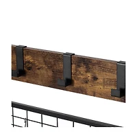 Vintage like Brown Coat Rack Hall Tree with Storage for Entryway With 10 Hooks and Storage